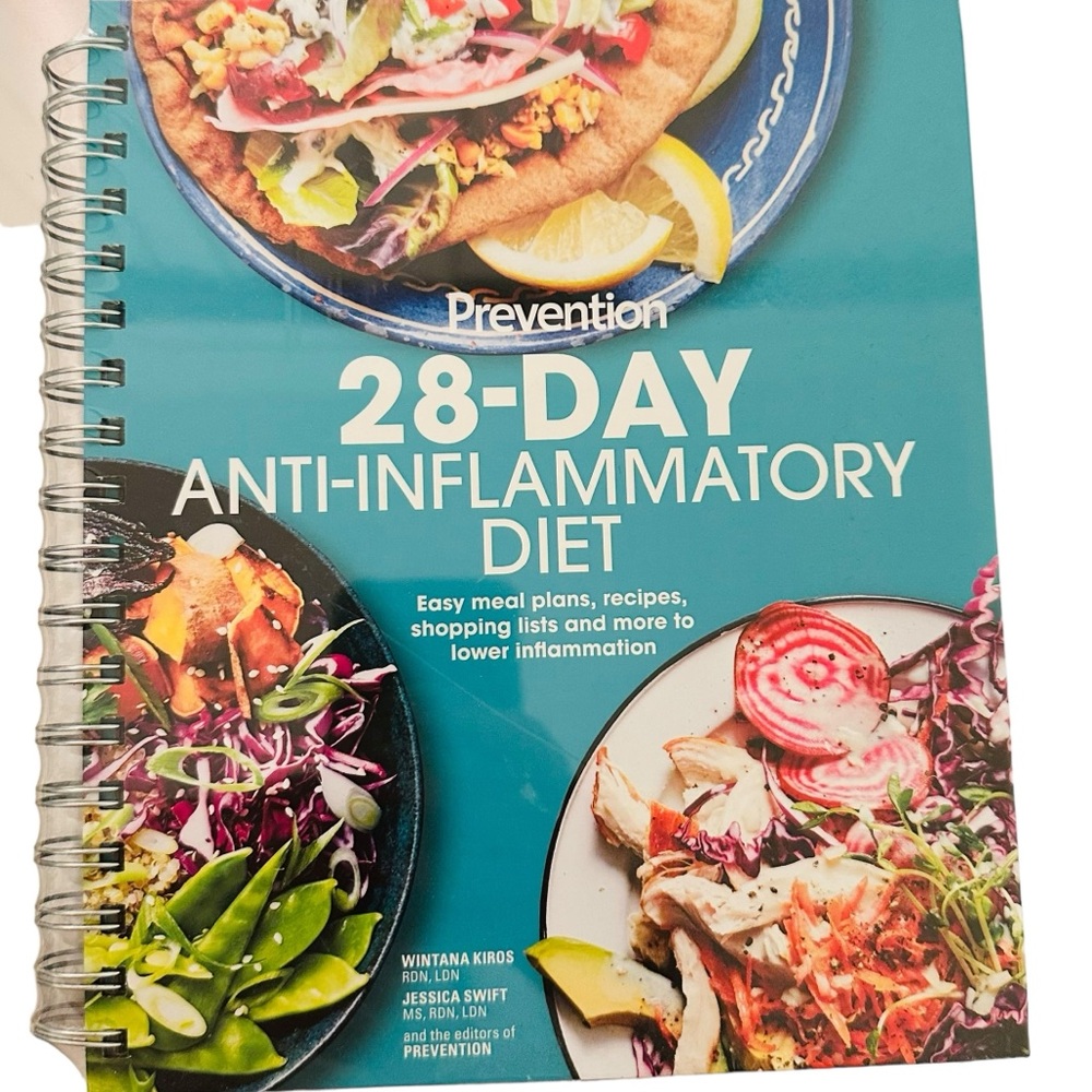 Anti-Inflammatory 28 Day Diet Book with meal plans, recipes New, Sealed